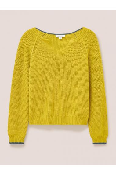 White Stuff JENNIE RIB JUMPER in MID CHART