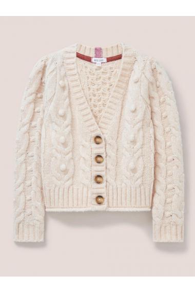 White Stuff CABLE CARDI in DK NAT