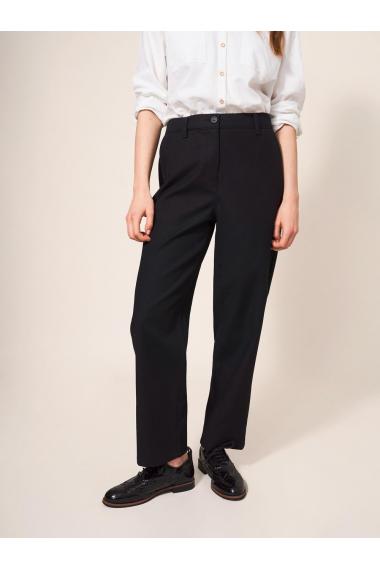 White Stuff Savannah Stretch Trousers in PURE BLK