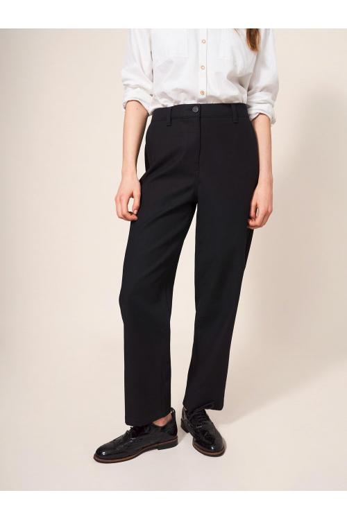 White Stuff Savannah Stretch Trousers in PURE BLK