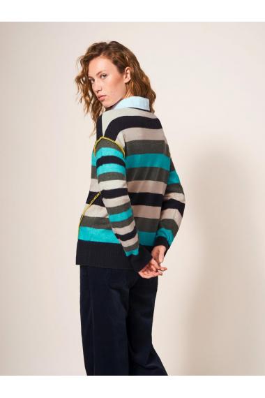 White Stuff RIPPLE JUMPER in BLUE MLT