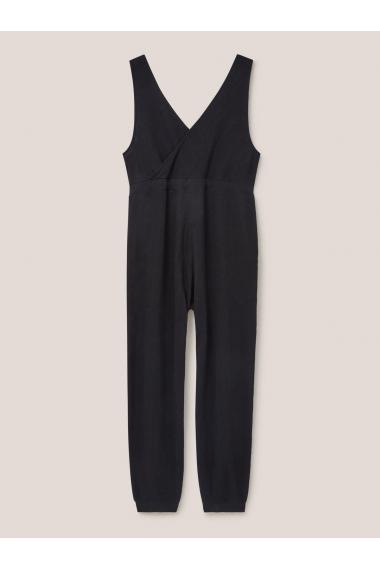 White Stuff Lainey Jersey Jumpsuit in PURE BLK