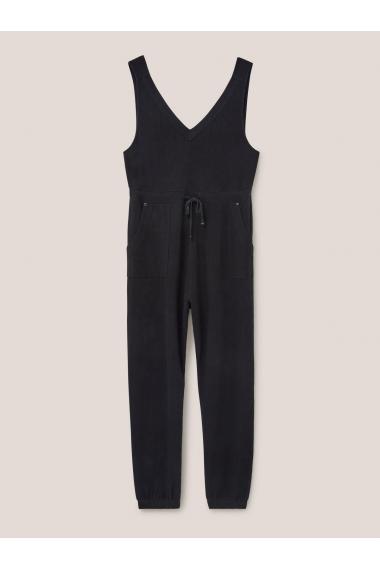 White Stuff Lainey Jersey Jumpsuit in PURE BLK