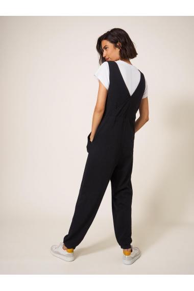 White Stuff Lainey Jersey Jumpsuit in PURE BLK