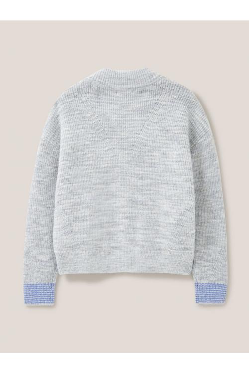 White Stuff WEEKEND BOMBER in GREY MARL