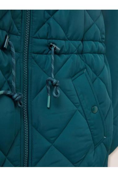 White Stuff Emilia Quilted Coat in DK TEAL