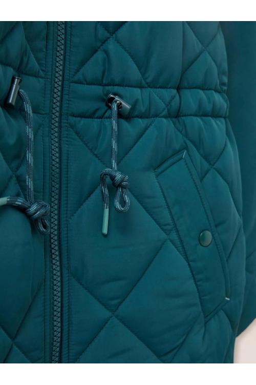 White Stuff Emilia Quilted Coat in DK TEAL