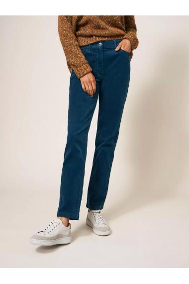 White Stuff Brooke Straight Cord Trouser in DK TEAL