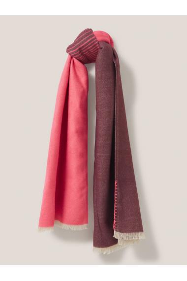 White Stuff Selma Midweight Scarf in BRT PINK