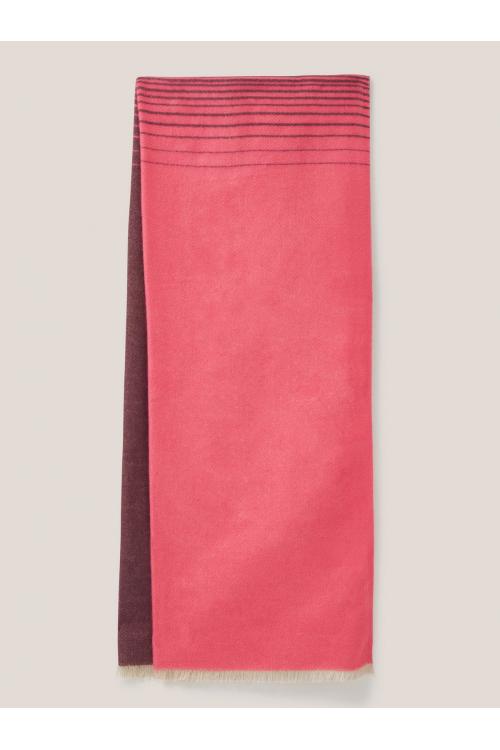 White Stuff Selma Midweight Scarf in BRT PINK