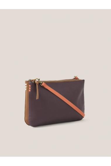 White Stuff Convertible Double Pouch Bag in DK PLUM