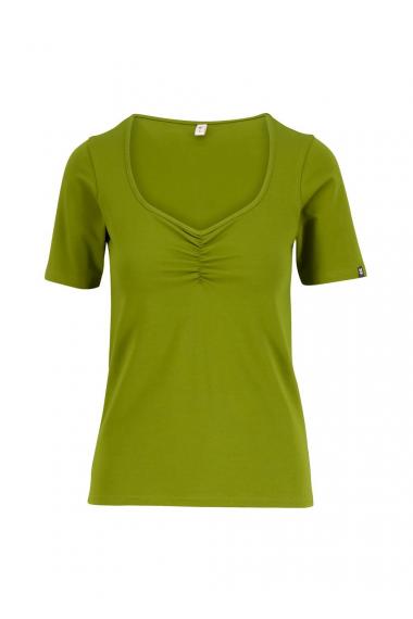 Blutsgeschwister KurzarmShirt Balconnet Féminin in spring is in the air green