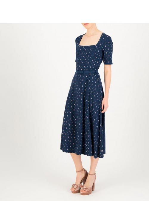 Blutsgeschwister Midi-Kleid Seriously Happy in night meadow