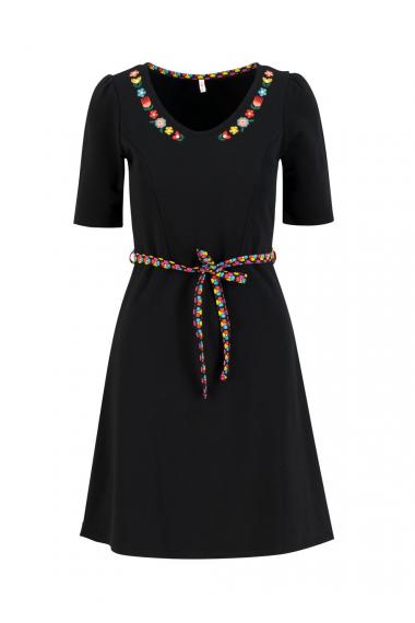 Blutsgeschwister Midi-Kleid Home Cute in farmer´s dynasty black