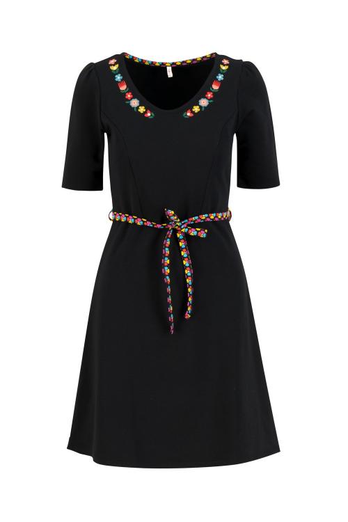 Blutsgeschwister Midi-Kleid Home Cute in farmer´s dynasty black