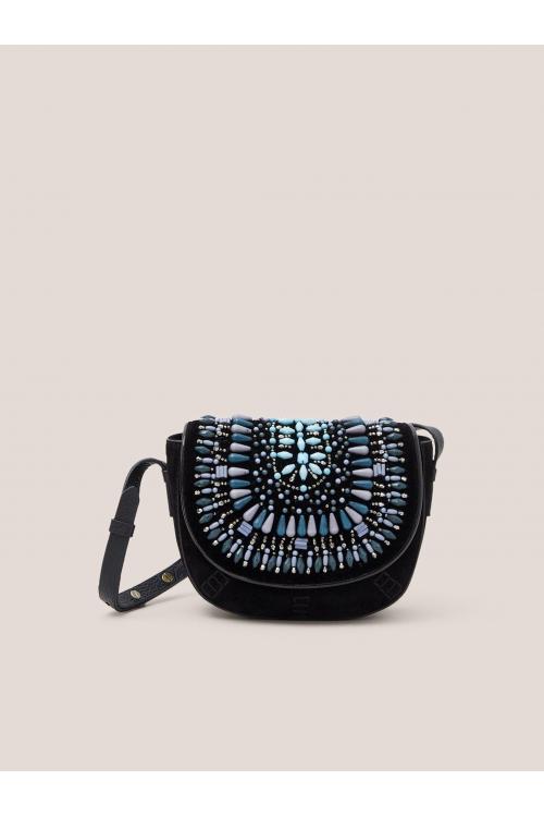 White Stuff Blair Suede Embellished bag 439920 in NAVY MULTI