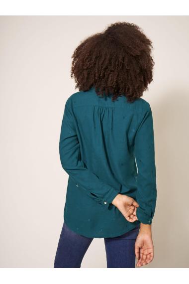 White Stuff Sophie Organic Cotton Shirt 439531 in Teal