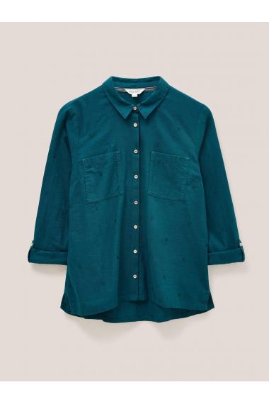 White Stuff Sophie Organic Cotton Shirt 439531 in Teal