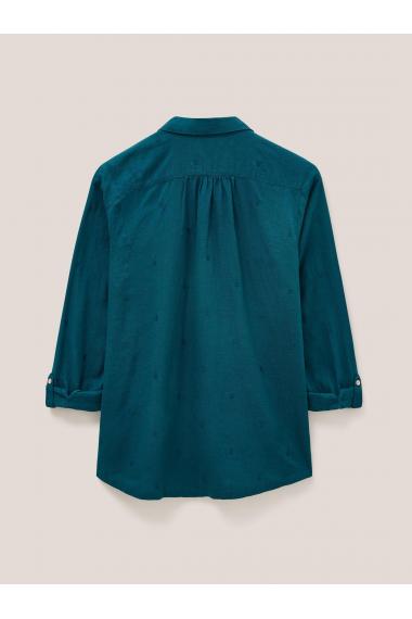 White Stuff Sophie Organic Cotton Shirt 439531 in Teal