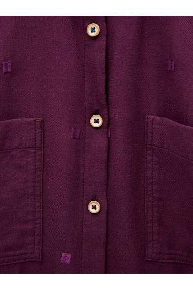 White Stuff Sophie Organic Cotton Shirt 439531 in Plum