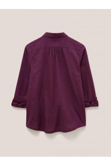 White Stuff Sophie Organic Cotton Shirt 439531 in Plum