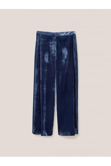 White Stuff Jenny Velvet Wide Leg Trouser 439825 in Blue