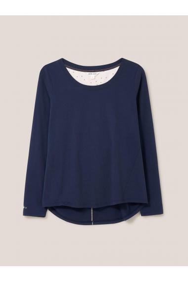 White Stuff Eva Jersey PJ Top 439716 in DARK NAVY