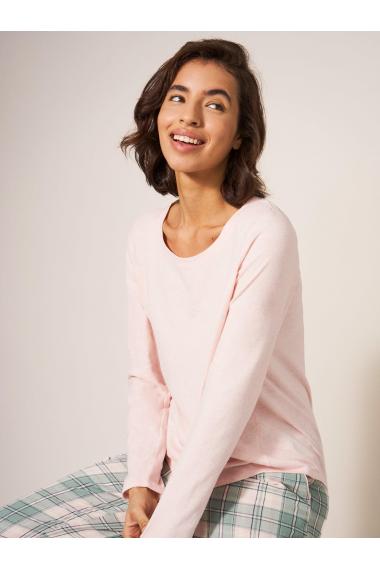 White Stuff Eva Jersey PJ Top 439716 in LIGHT PINK