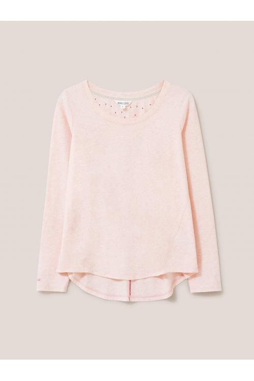 White Stuff Eva Jersey PJ Top 439716 in LIGHT PINK