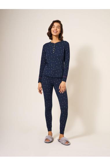 White Stuff Selena Jersey Legging 439713 in NAVY MULTI