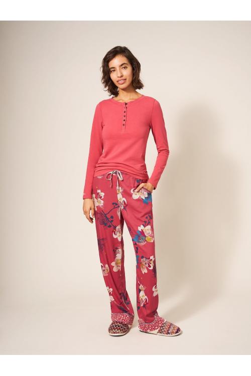 White Stuff Nina Organic Blend PJ Bottom 439725 in PINK MULTI