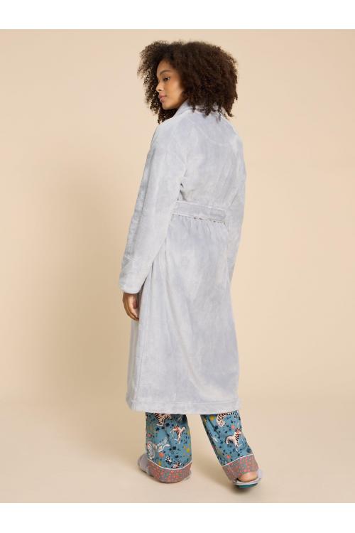 White Stuff Clover Cosy Dressing Gown 439715 in LIGHT GREY