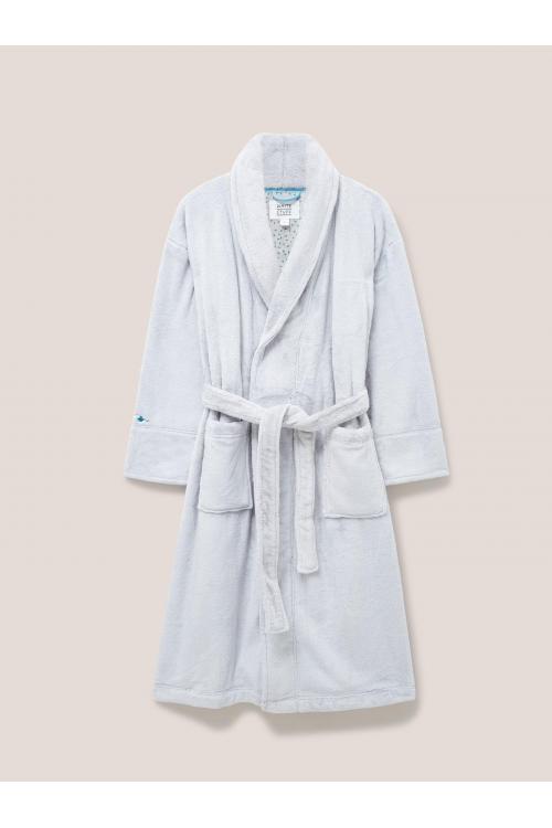 White Stuff Clover Cosy Dressing Gown 439715 in LIGHT GREY