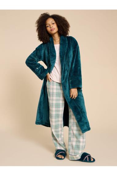 White Stuff Clover Cosy Dressing Gown 439715 in DARK TEAL