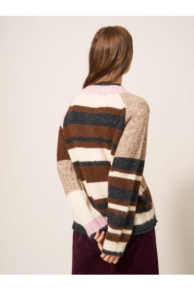 White Stuff MEDWAY COLOURBLOCK JUMPER 439872 in NATURAL MULTI