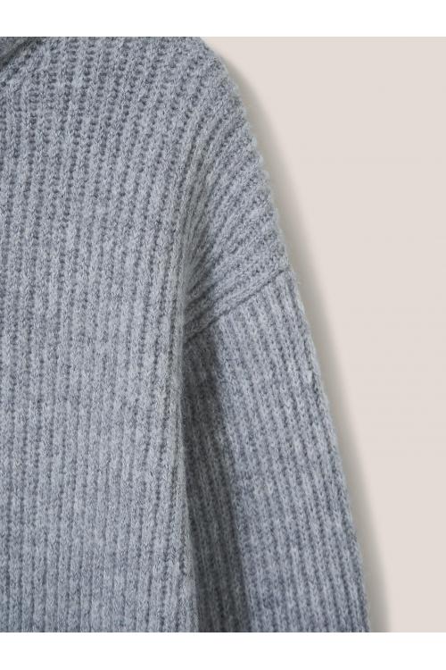 White Stuff LOVELY RIB JUMPER 439874 in LIGHT GREY