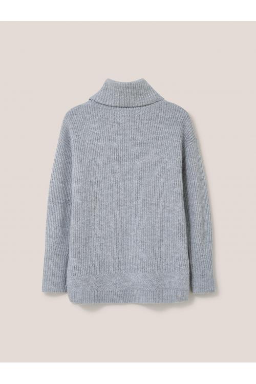 White Stuff LOVELY RIB JUMPER 439874 in LIGHT GREY
