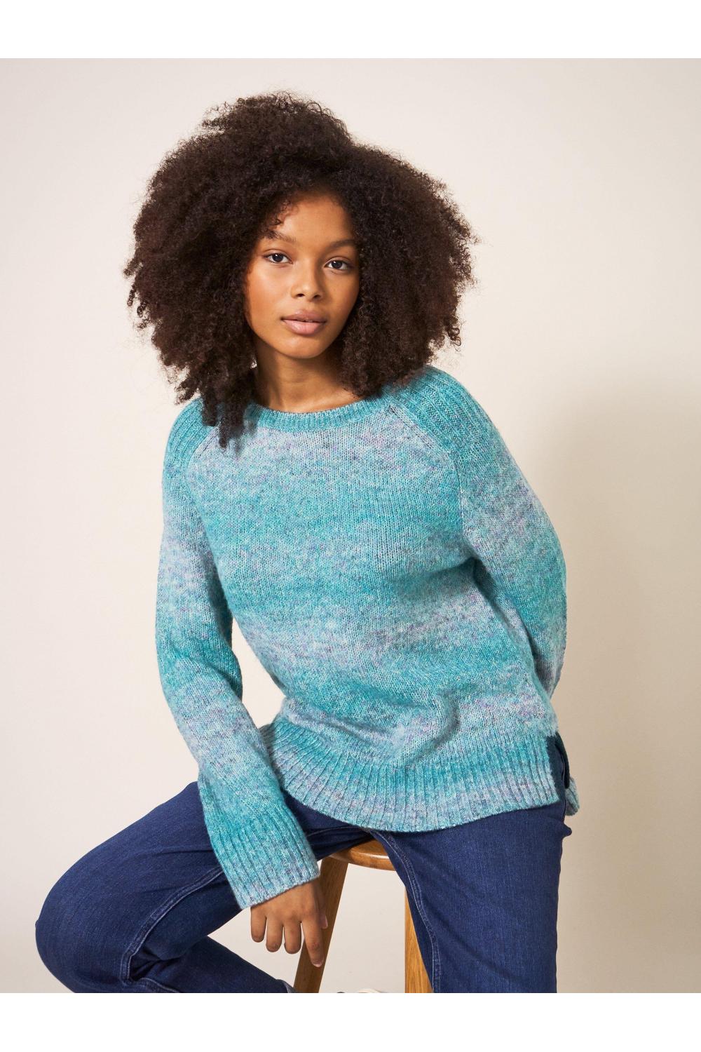 White Stuff SPACE DYE JUMPER 439880 in TEAL MULTI