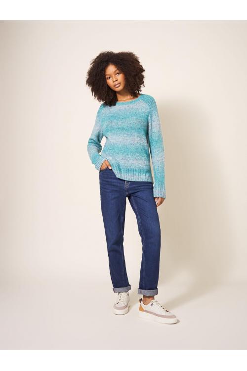 White Stuff SPACE DYE JUMPER 439880 in TEAL MULTI