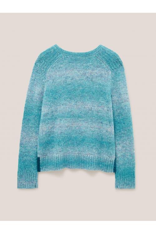 White Stuff SPACE DYE JUMPER 439880 in TEAL MULTI