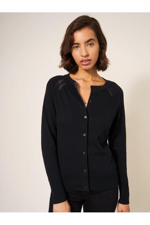 White Stuff LULU CARDI 439667 in PURE BLACK