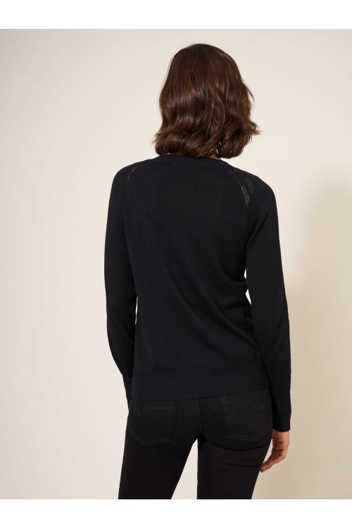 White Stuff LULU CARDI 439667 in PURE BLACK
