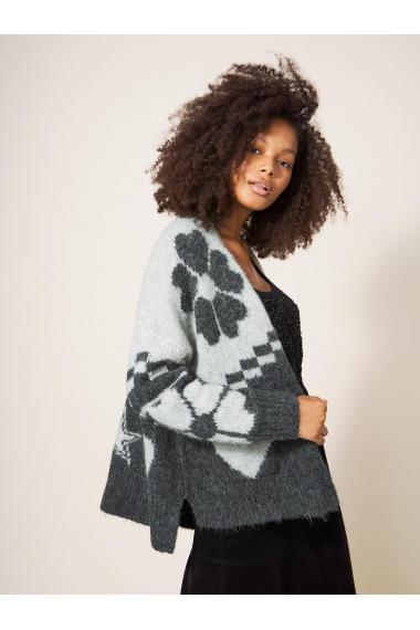 White Stuff NORDIC FOREST CARDI 439885 in GREY MULTI