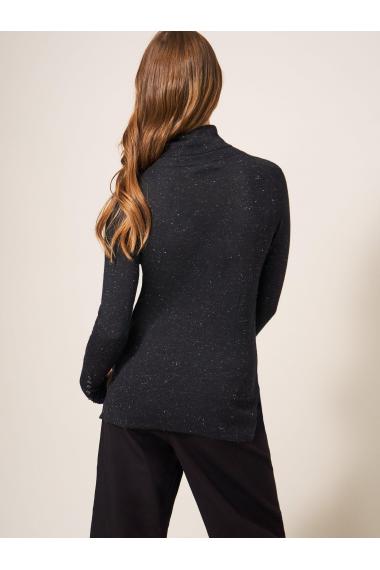 White Stuff SPARKLE ROLL NECK JUMPER 439893 in CHARCOAL GREY