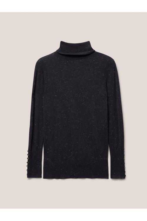 White Stuff SPARKLE ROLL NECK JUMPER 439893 in CHARCOAL GREY