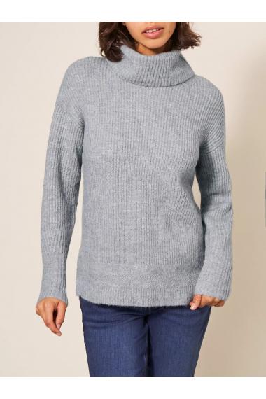 White Stuff LOVELY RIB JUMPER 439874 in MID BLUE