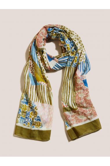 White Stuff PATCHWORK PRINT MODAL SCARF