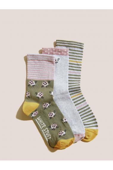 White Stuff LADYBIRD 3 PACK SOCKS