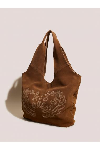 White Stuff EMBROIDERED SLOUCH TOTE