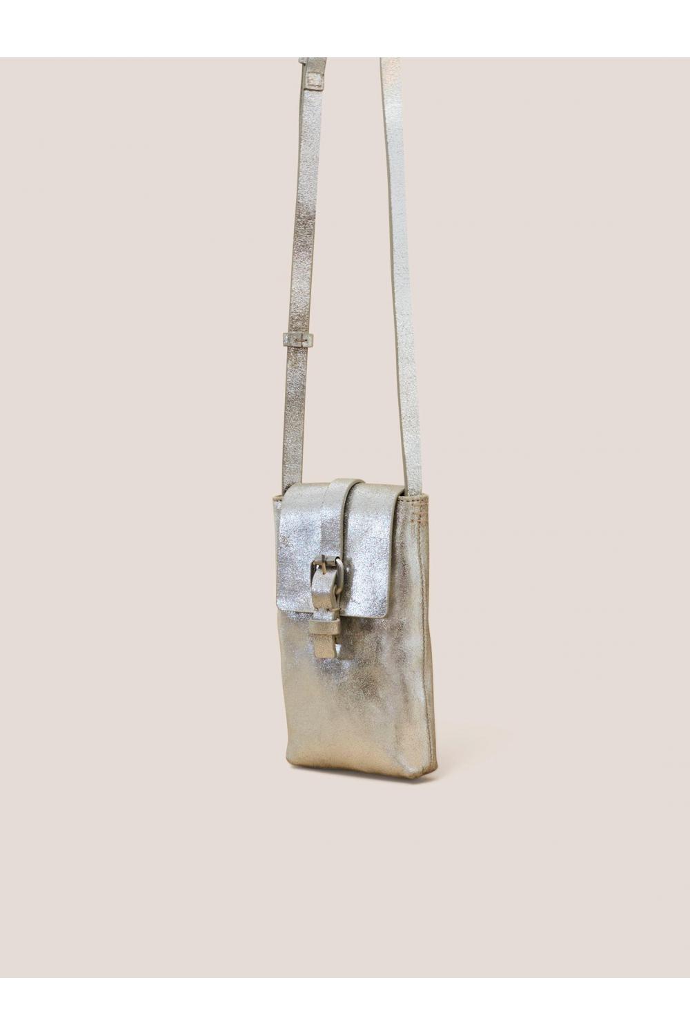 White Stuff CLARA BUCKLE LEATHER PHONE BAG